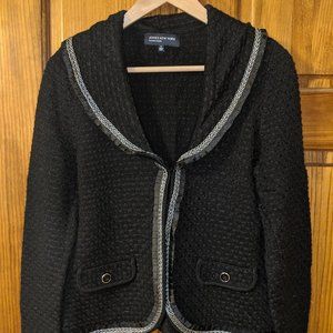 Black & Silver Sweater Blazer